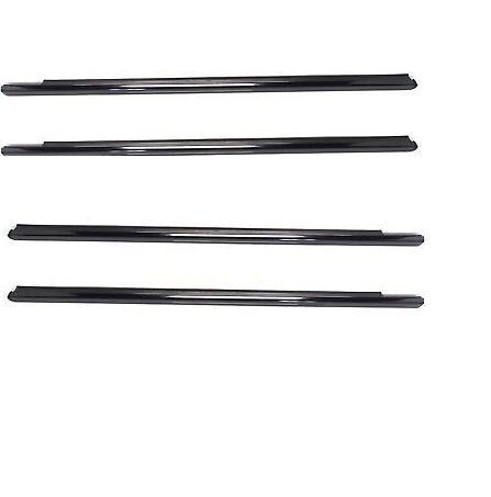 NEW GENUINE MERCEDES MB E W211 DOOR UNDER WINDOW MOLDING GLOSS BLACK 4PCS SET