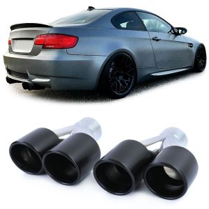 Black Matt Exhaust Tips For BMW E92 E93 M3