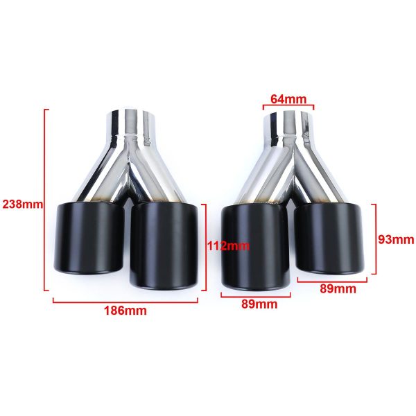 Black Matt Exhaust Tips For BMW E92 E93 M3 - Image 5