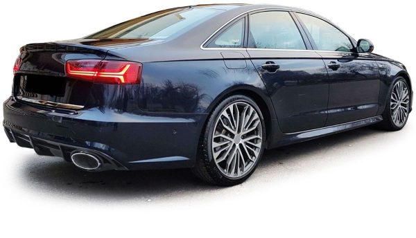 Rear bumper Diffuser RS6 look For Audi A6 C7 4G 2015-2018 SE bumper + tips - Image 6