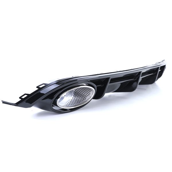 Rear bumper Diffuser RS6 look For Audi A6 C7 4G 2015-2018 S-Line / S6 bumper + tips - Image 4