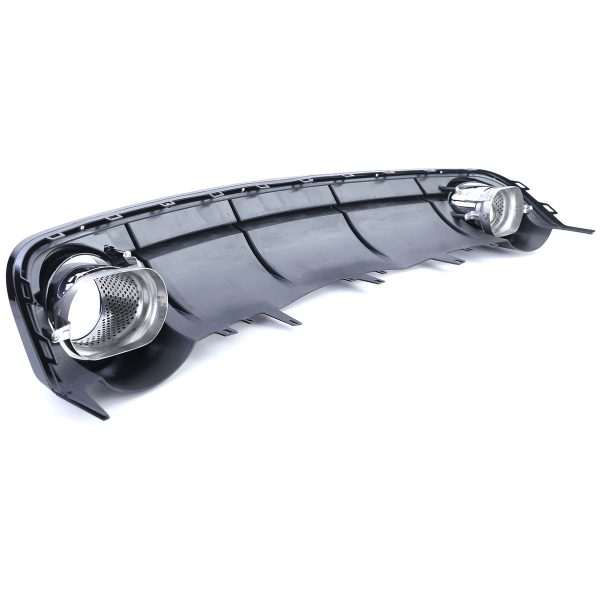 Rear bumper Diffuser RS6 look For Audi A6 C7 4G 2015-2018 S-Line / S6 bumper + tips - Image 2