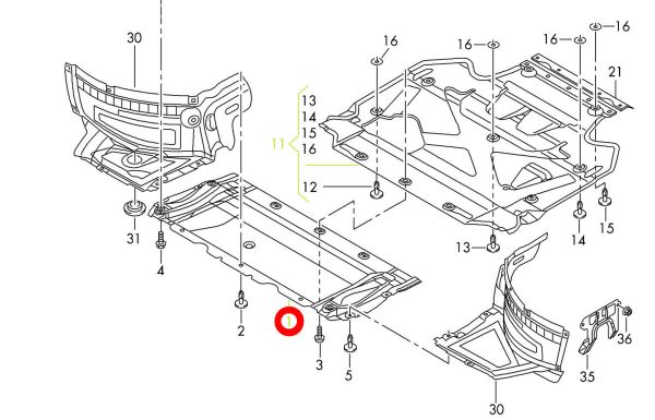 NEW GENUINE AUDI A6 15-17 UNDER ENGINE DAMPING PAN COVER FRONT PART 4G0863821S - Image 2