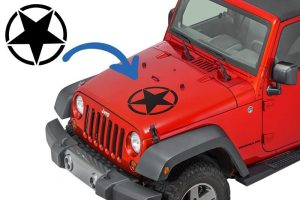 Sticker Star Universal suitable for Jeep Wrangler JK Truck or Other Cars Black