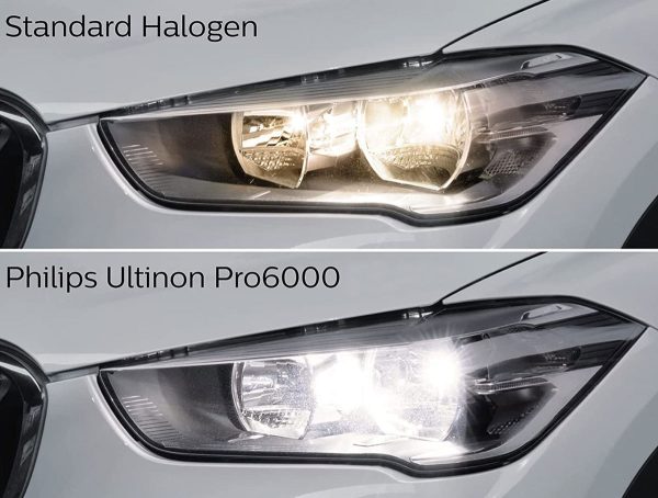 PHILIPS LED H4 L/H Bulbs (2 pcs.) Ultinon Pro6000 +230% more light. Street legal - Image 4