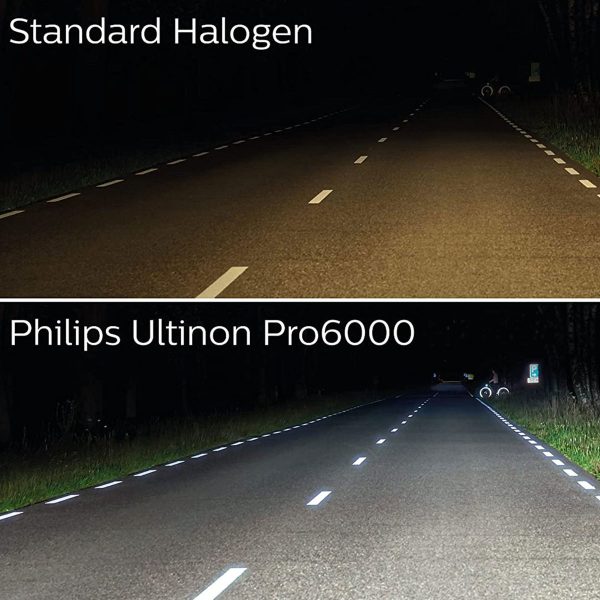 PHILIPS LED H4 L/H Bulbs (2 pcs.) Ultinon Pro6000 +230% more light. Street legal - Image 5