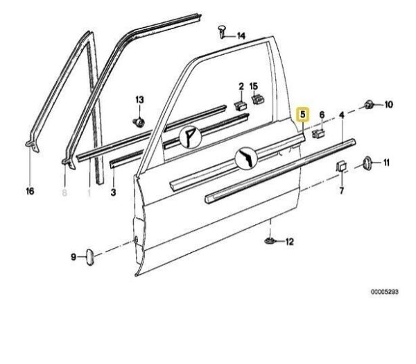 NEW GENUINE BMW 3 SERIES CONVERTIBLE E30 COVERING RIGHT SIDE O/S 51321924754 - Image 5