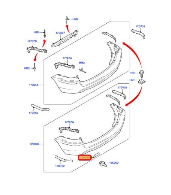 NEW GENUINE FORD FUSION 02-12 FOCUS 04-11 REAR BUMPER LOWER REFLECTOR RIGHT O/S 1207549 - Image 2