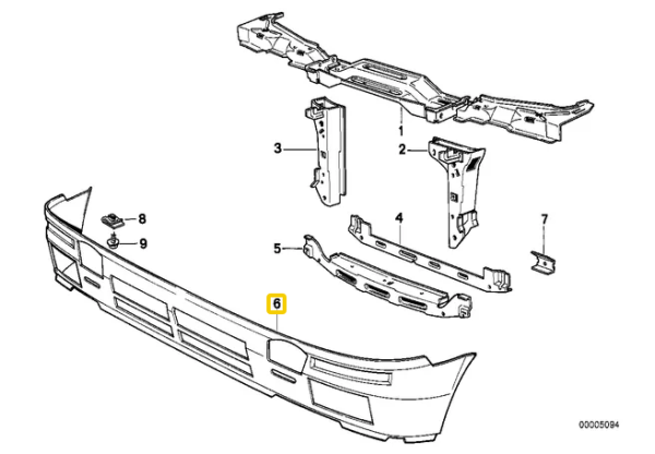 Genuine Front Panel Apron Frame Mask For BMW E30 Facelift 87-94 - Image 3