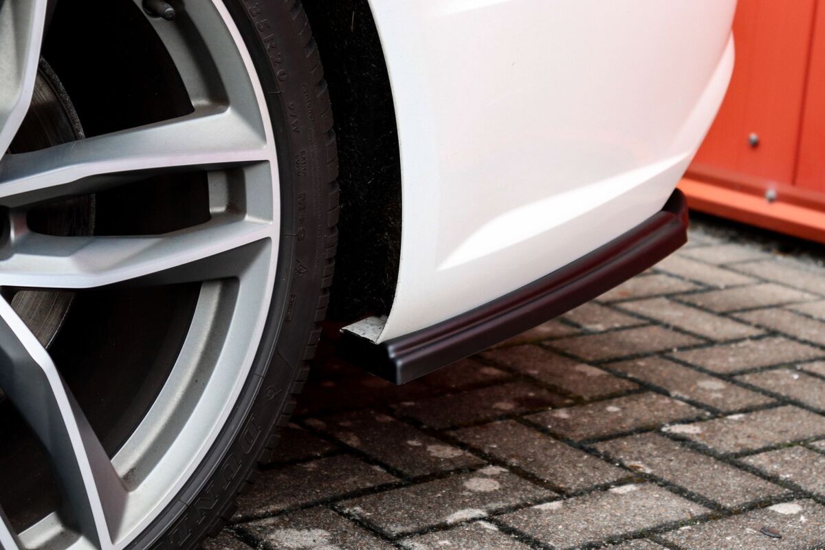 Black Gloss Performance Rear Bumper Side Flaps / Splitters For Audi A6 C7 4G 14-18