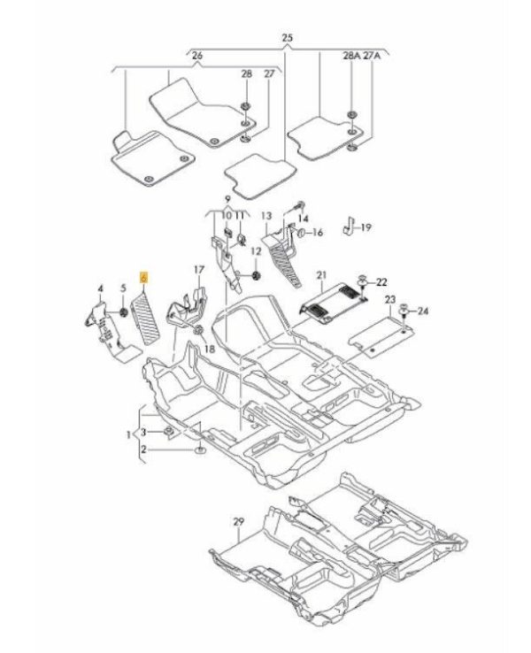 NEW GENUINE AUDI A3 RS3 Q2 TT TTRS STAINLESS STEEL FOOT REST LHD 5Q1864551A - Image 2
