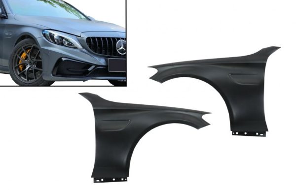 Front Fenders suitable for Mercedes C-Class W205 S205 C205 A205 (2014-2020) C63 Look - Image 14