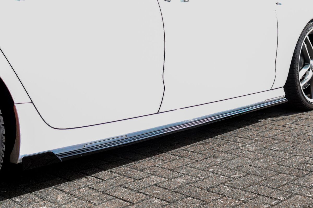 Performance Side skirts addons / Blades / diffusers / sill covers with Wing For Audi A6 S-Line + S6 C7 4G 14-18 - Image 2