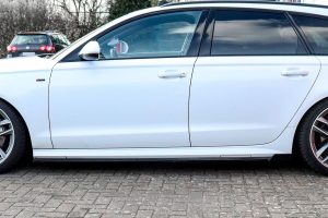Performance Side skirts addons / Blades / diffusers / sill covers with Wing For  Audi A6 S-Line + S6 C7 4G 14-18