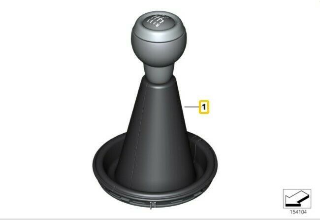 NEW OEM MINI R55 R56 R57 R58 R59 LEATHER SHIFT KNOB WITH BOOT 6 SPEED 25112753783 - Image 2