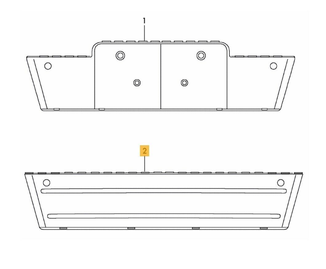 NEW GENUINE AUDI Q5 13-16 FRONT BUMPER GLOSS BLACK NUMBER PLATE FILLER DELETE 8R0807287ET94 - Image 2