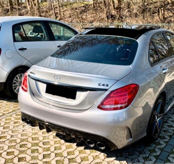 Genuine AMG Night Package Black Rear trunk lid badge sticker OE logo For Mercedes W205/S205 - Image 3