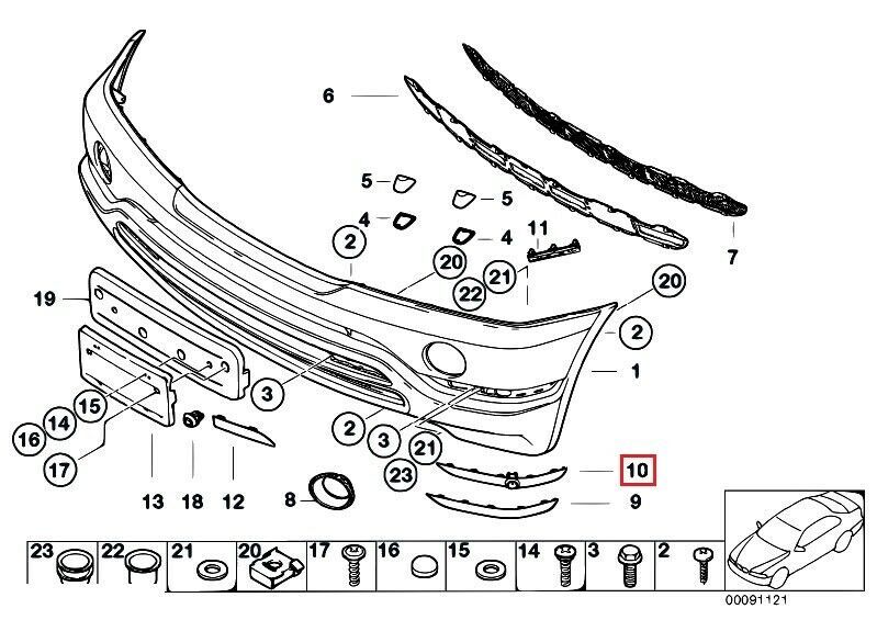 BMW NEW GENUINE X5 SERIES E53 FRONT BUMPER LATERAL COVER TRIM WITH PDC PAIR SET - Image 2