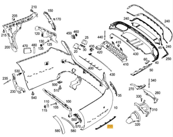 NEW GENUINE MERCEDES BENZ MB E CLASS W213 REAR BUMPER SIDE CHROME TRIM SET L+R - Image 2