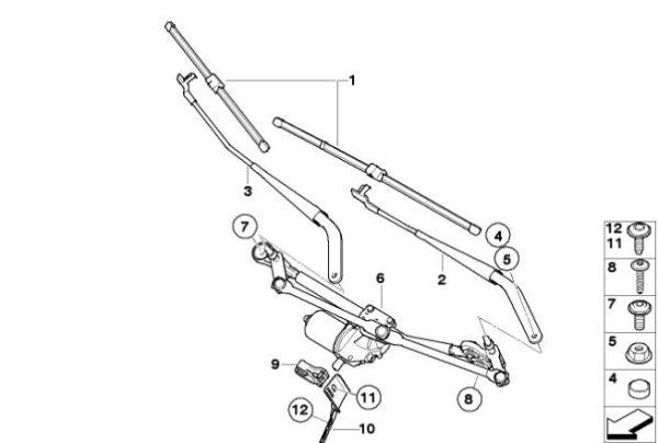 NEW GENUINE BMW X5 X6 E70 E71 E72 FRONT WINDSHIELD WIPER BLADES 61610038893 - Image 2
