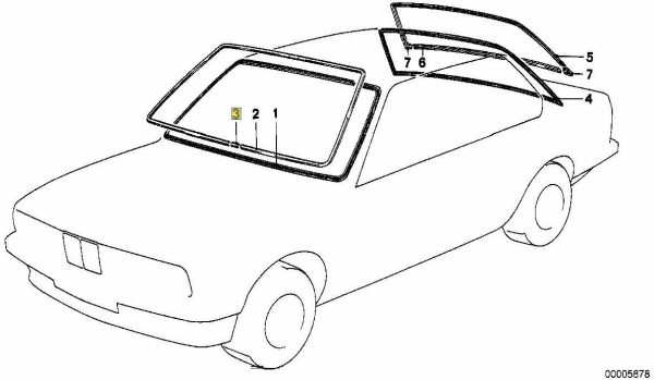 NEW GENUINE BMW 3' E30 SALOON CONVERTIBLE WINDSHIELD MOLDING JOINT CLIP 51311906604 - Image 2