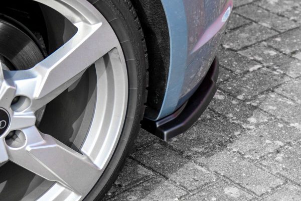 Black GLOSS Performance Rear Bumper Side Flaps/ Splitters with Wing For Audi TT RS 8S 2018+