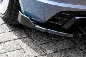 Black GLOSS Performance Rear Bumper Side Flaps/ Splitters with Wing For Audi TT RS 8S 2018+