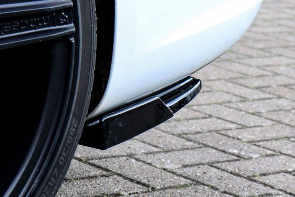 Black GLOSS Performance Rear Bumper Side Flaps/ Splitters with Wing For Audi A5 B8 2011-2016 - Image 3