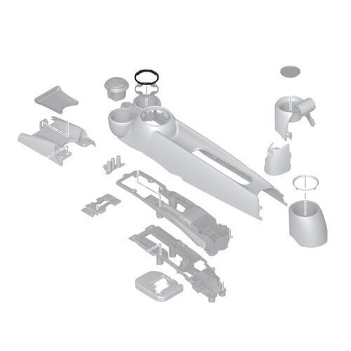 MINI NEW GENUINE CLUBMAN R55 COOPER R56 TRIM RING FOR FRONT CUP HOLDER SILVER 51162756165 - Image 2