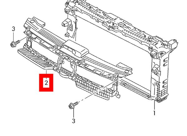 NEW GENUINE VOLKSWAGEN POLO MK6 2018- FRONT BUMPER GRILL FRAME 2G0805705E - Image 2