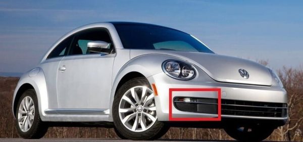 NEW GENUINE VW BEETLE 12-16 FRONT BUMPER LOWER RIGHT O/S GRILL BLACK 5C5853666C9B9 - Image 4