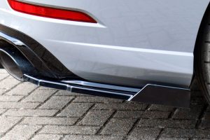 Black GLOSS Performance Rear Bumper Side Flaps/ Splitters with Wing For Audi RS3 8V Facelift 2017-2020