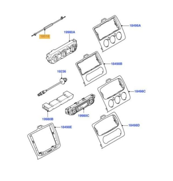 NEW GENUINE FORD FOCUS MK2 2008-2011 HEATER CONTROL CABLE 1692563 - Image 2