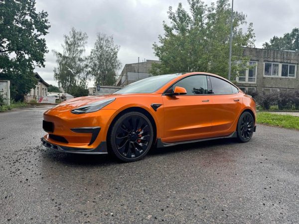 Performance Side skirts diffusers extensions for Tesla Model 3 2017-2021 Black Gloss - Image 11
