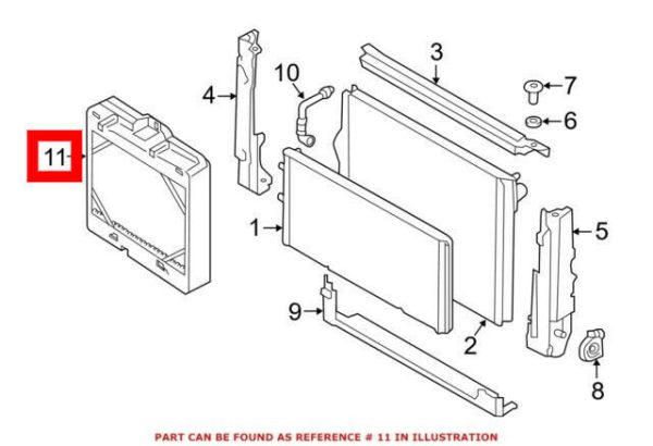 NEW GENUINE BMW F87 M2 F80 M3 F83 M4 AUXILIARY ENGINE COOLANT RADIATOR RIGHT O/S 17112284604 - Image 4