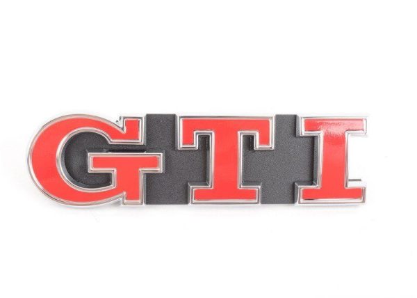 NEW GENUINE VW GOLF MK7 GTI FRONT GRILLE BADGE EMBLEM BLACK TORNADO RED - Image 2