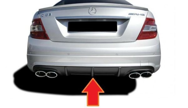 NEW GENUINE MERCEDES BENZ MB 07-10 C63 W204 AMG REAR BUMPER DIFFUSER A2048854525 - Image 2