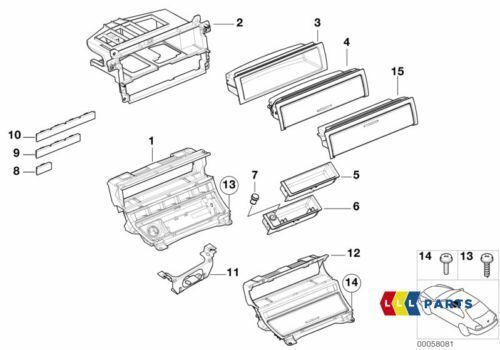 BMW NEW GENUINE 3 E46 CENTER CONSOLE SUNGLASS TRAY / STORAGE CUBBY 51168260312 - Image 3