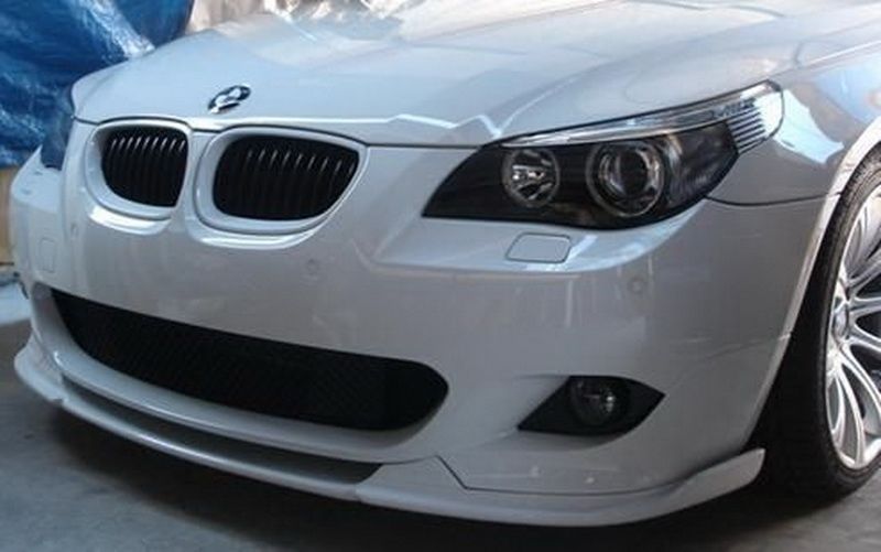 Front Bumper Spoiler Splitter Addon Valance Lip suitable for BMW 5 Series E60/E61 M-Technik (2004-2011) HM Style - Image 7