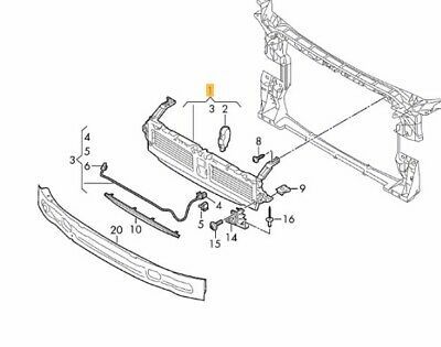 NEW GENUINE AUDI A4 B9 AIR INTAKE GRILL BRACKET SUPPORT 8W0807771F - Image 2