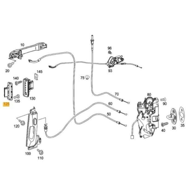 NEW GENUINE MERCEDES BENZ VITO W639 SIDE LOADING DOOR CONTACT PLATES A6398200311 - Image 2