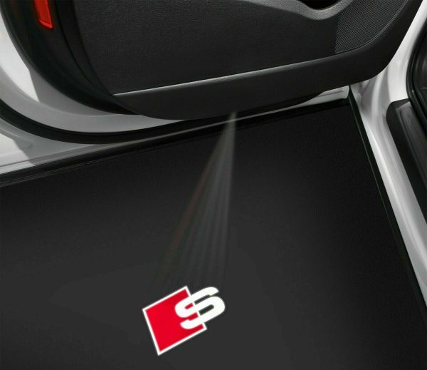NEW GENUINE AUDI A4 A6 A7 TT Q3 Q7 DOOR ENTRY LED PUDDLE LIGHTS S-LINE RED LOGO 4G0052133J - Image 3