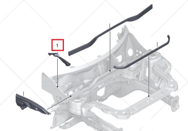 NEW MINI GENUINE R60 COUNTRYMAN R61 PACEMAN MOLDED HOOD SEAL RIGHT O/S 51769806566 - Image 2