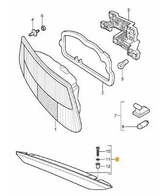 NEW GENUINE PORSCHE 987 BOXSTER 05-12 REAR 3RD THIRD BRAKE STOP LIGHT 98763105002 - Image 2