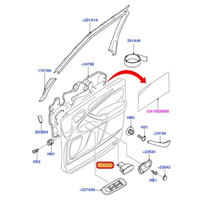 NEW GENUINE FORD GALAXY S-MAX MONDEO FRONT DOOR INNER REFLECTOR 1457256 - Image 2