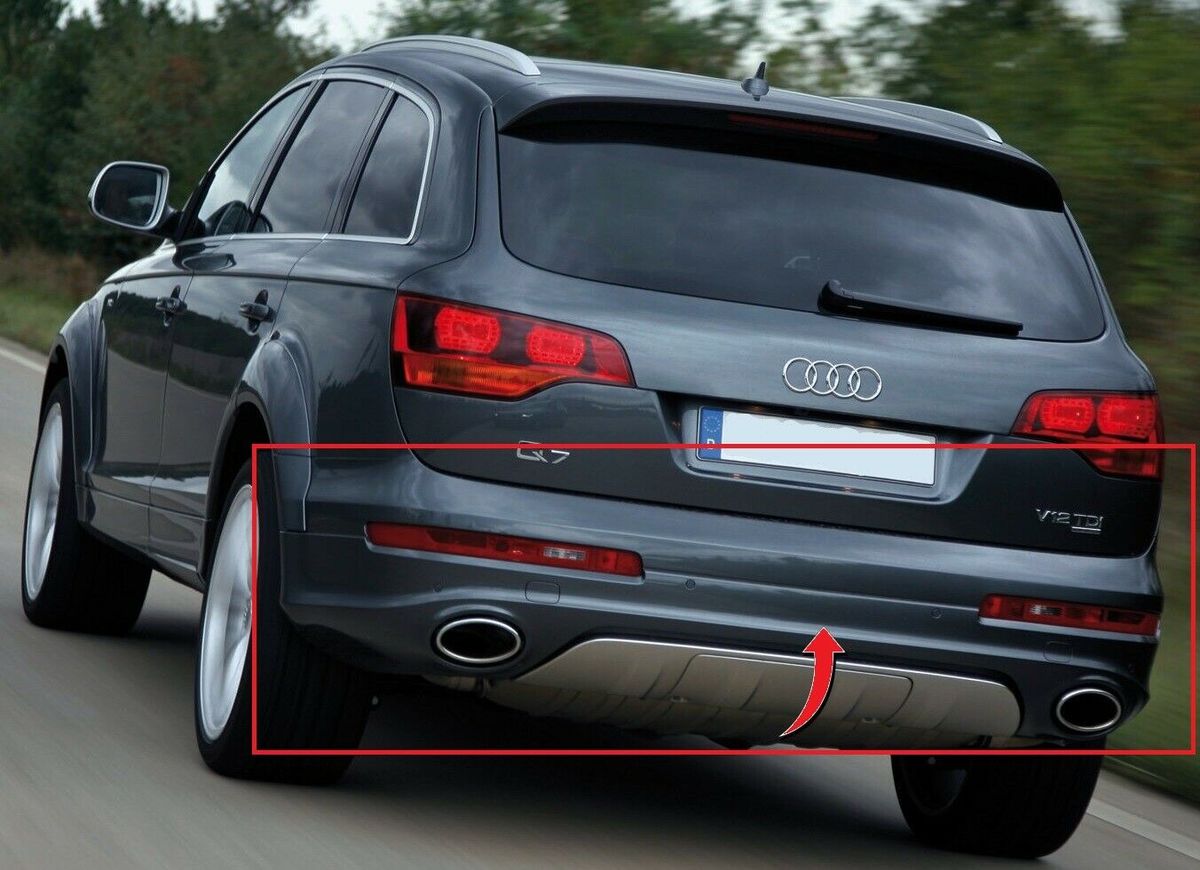 NEW GENUINE AUDI Q7 S-LINE REAR BUMPER LOWER SECTION DIFFUSER 4L0807521BV7W - Image 2