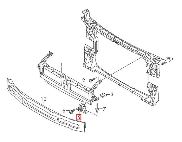 NEW GENUINE AUDI A4 B9 FRONT RADIATOR SUPPORT BRACKET RIGHT O/S 8W0807334A - Image 2