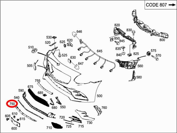 NEW GENUINE MERCEDES SLC R172 RED ART PACKAGE FRONT BUMPER LOWER LIP A1728851900 - Image 2