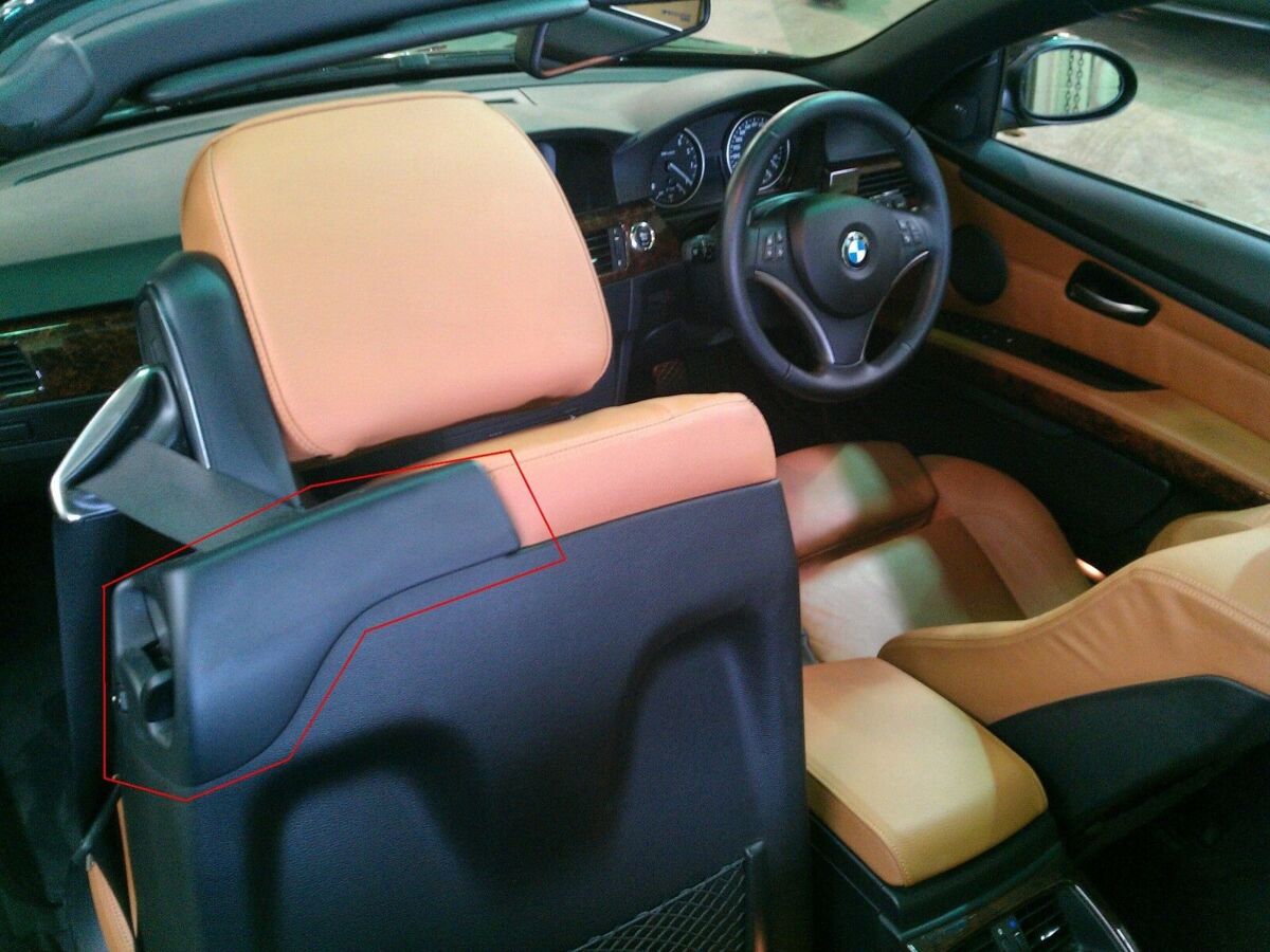 BMW NEW GENUINE 3 E93 CABRIO FRONT N/S LEFT BLACK SEAT REALESE COVER 52109129275 - Image 3