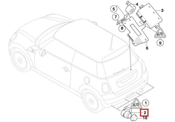 MINI NEW GENUINE COOPER R55 R57 R56 R58 R59 R60 R61 PDC SENSOR 66209196705 - Image 2